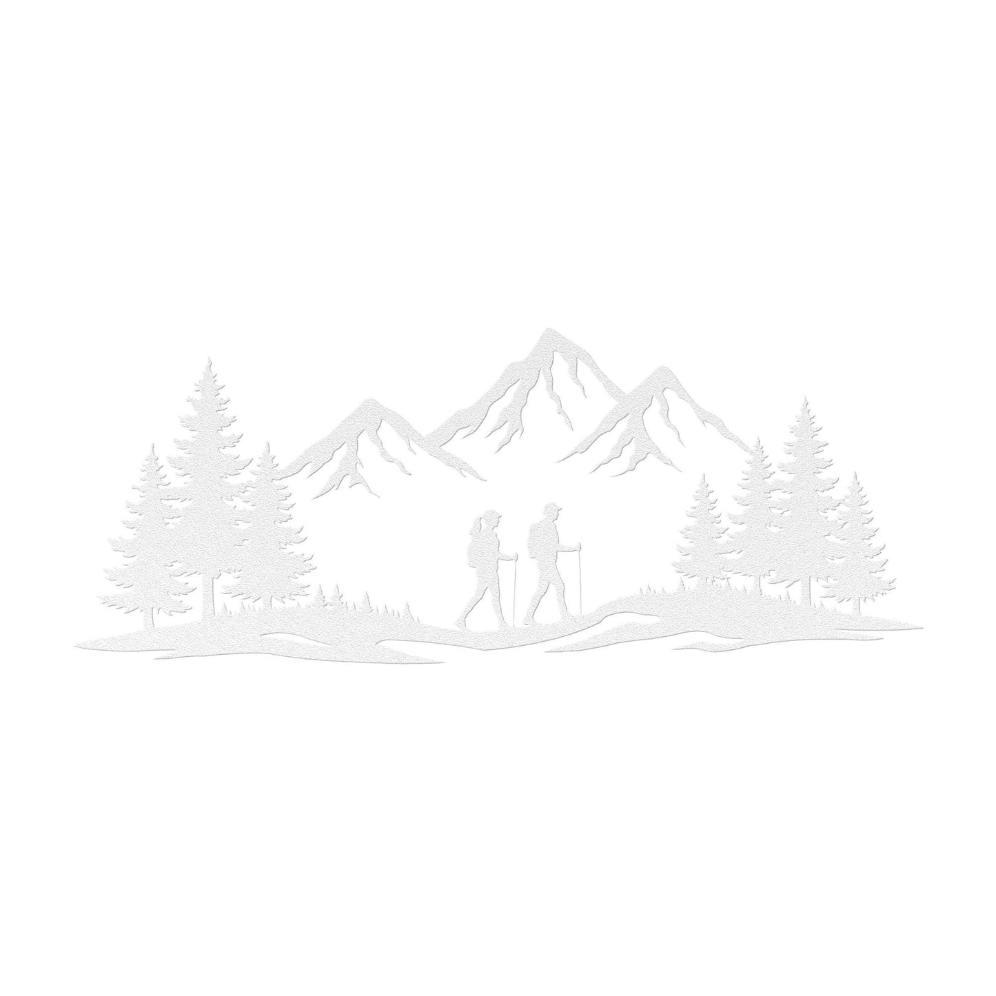 Couple Wall Art – Hiking Couple Metal Wall Decor, Mountain Adventure Sign, Rustic Cabin Wall Art, Gift for Couple