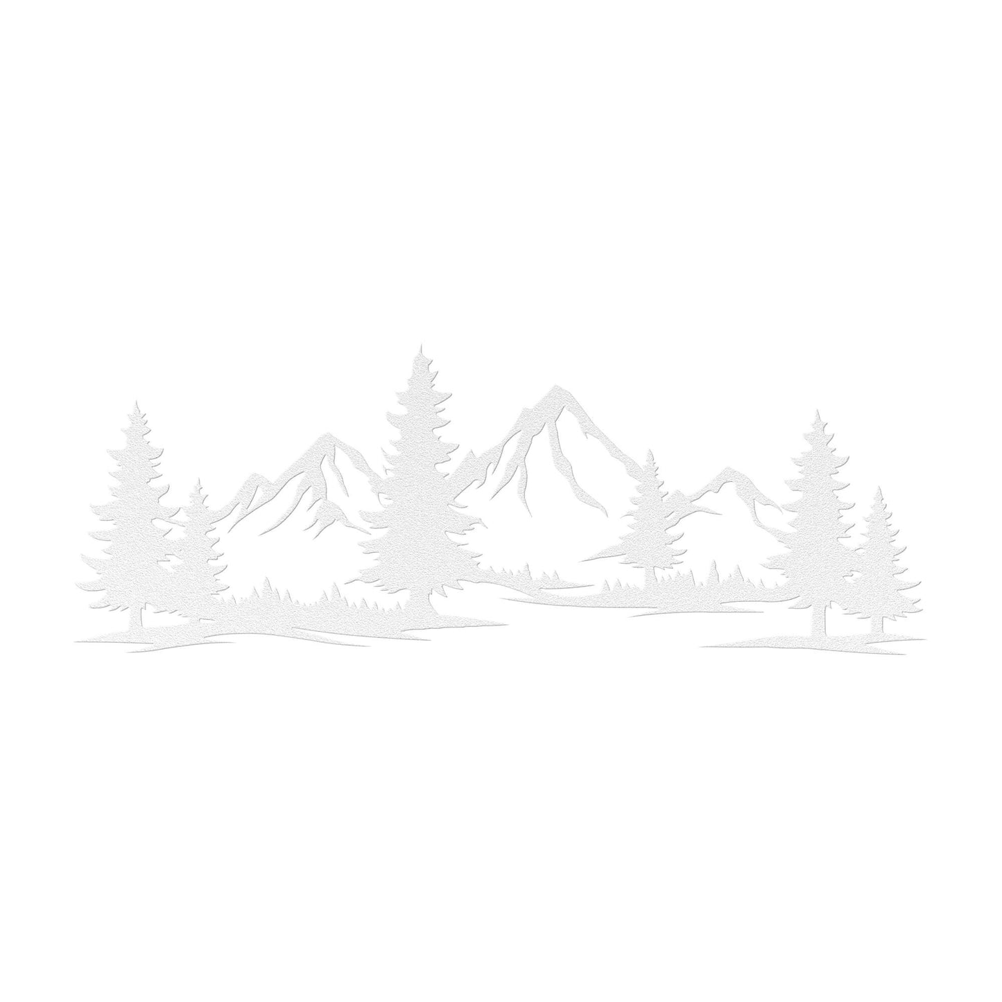 Mountain Wall Art, Rustic Metal Mountain Scene, Cabin Decor, Wilderness Wall Hanging, Forest Landscape Metal Sign, Nature Home Decor