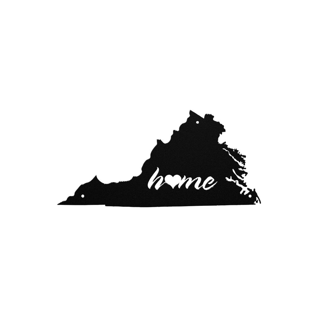 Virginia Home Metal Sign  Die Cut State Wall Art, Farmhouse Décor, Custom Virginia House Sign, Rustic Outdoor Metal Sign