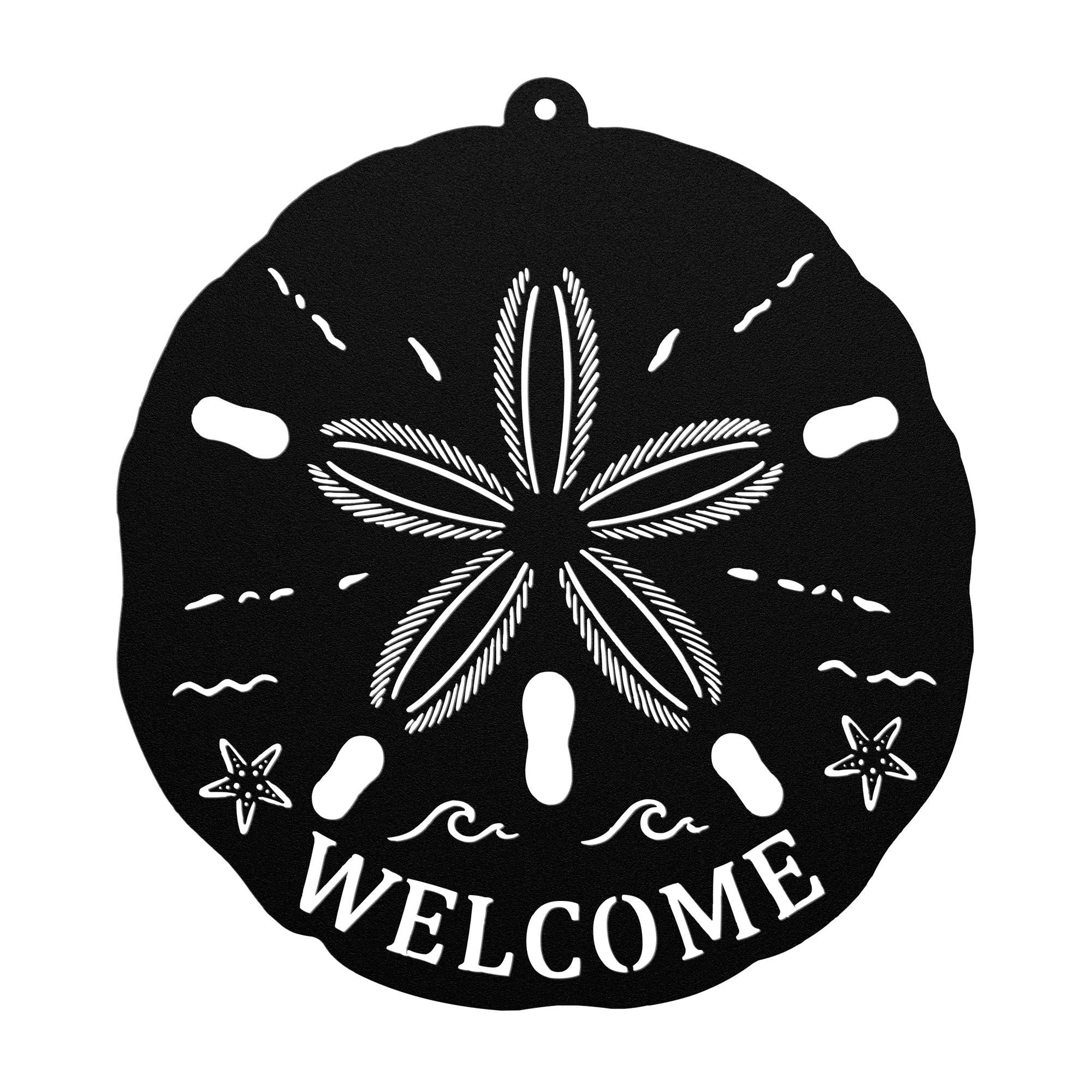 Sand Dollar Wall Decor, Beach House Wall Decor, Coastal Metal Wall Art, Nautical Wall Hanging, Ocean Theme Decor, Welcome Beach Sign