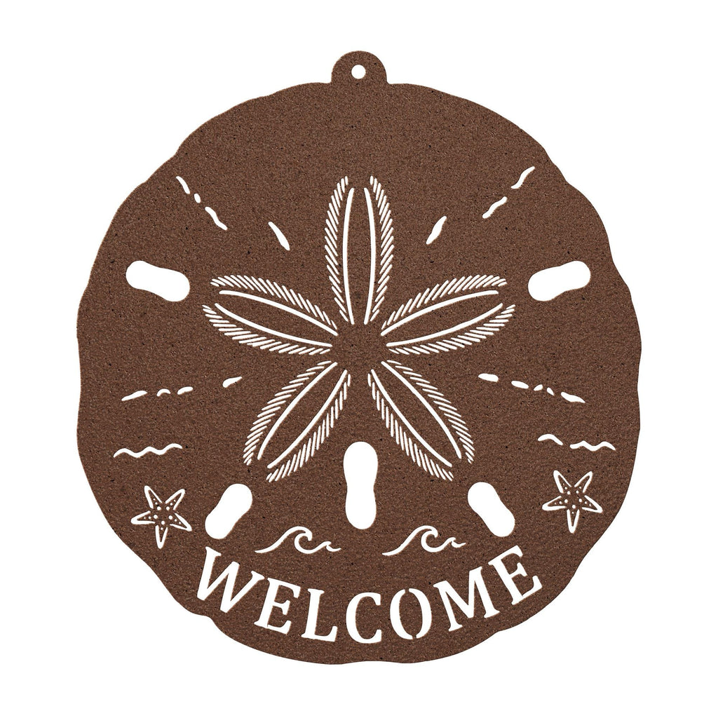 Sand Dollar Wall Decor, Beach House Wall Decor, Coastal Metal Wall Art, Nautical Wall Hanging, Ocean Theme Decor, Welcome Beach Sign