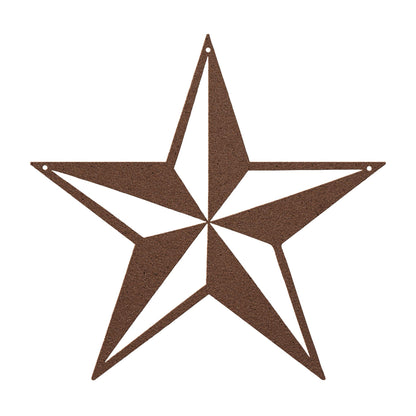 Star Metal Sign, Outdoor Farmhouse Wall Decor, Rustic Porch Plaque, Western Patio Art, Ranch House Accent, Country Entry Gift
