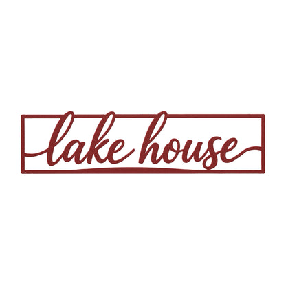 Lake House Metal Wall Art, Lake House Sign Decor, Rustic Cabin Metal Sign, Lakefront Home Wall Decor, Farmhouse Lake House Gift