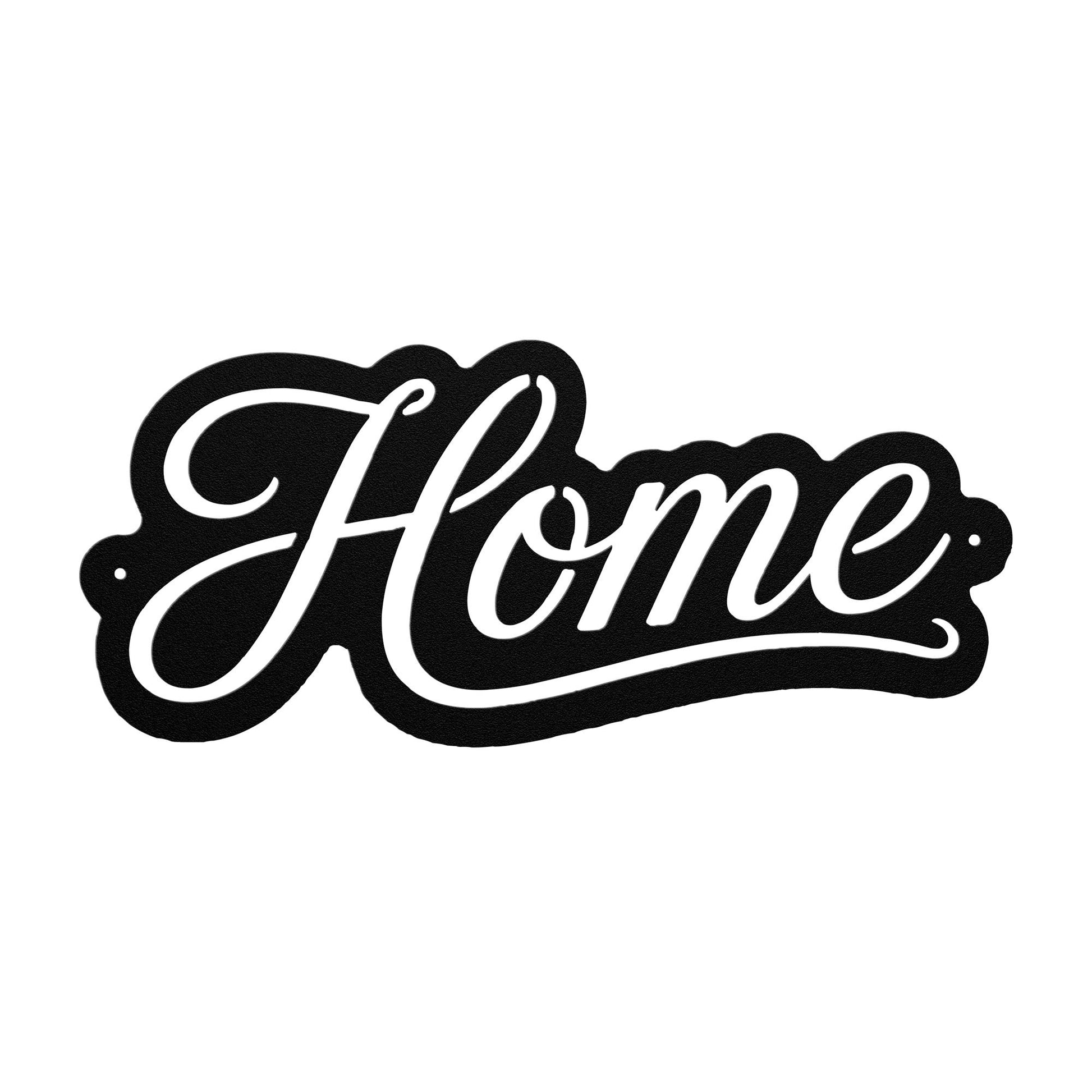 Script Home Metal Sign, Warm Front Door Wall Decor, Rustic Entryway Plaque, Farmhouse Porch Housewarming Gift, Cursive Accent Art