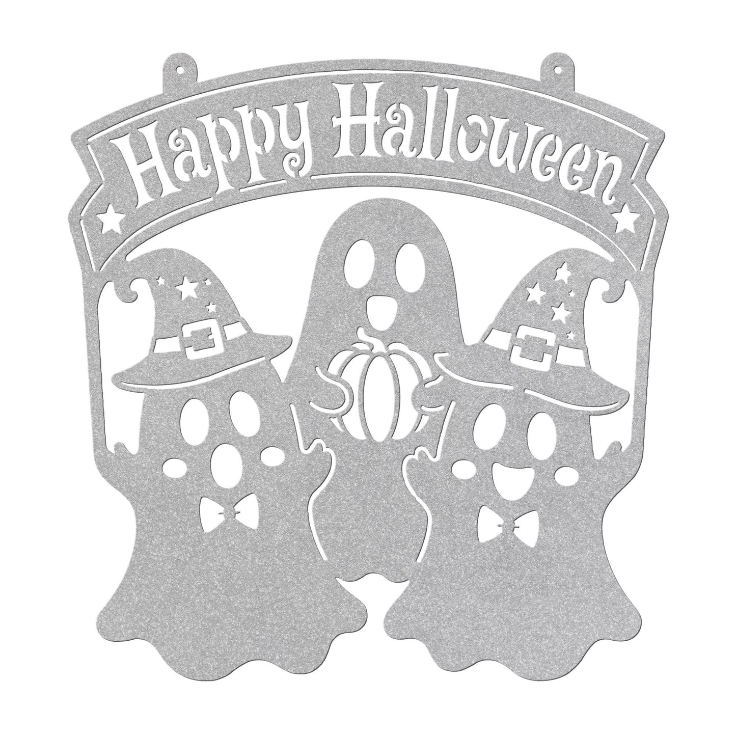 Happy Halloween Metal Sign, Ghost Witch Wall Decor, Spooky Steel Plaque, Fall Porch Decoration, Rustic Entryway Accent, Cute Holiday Display