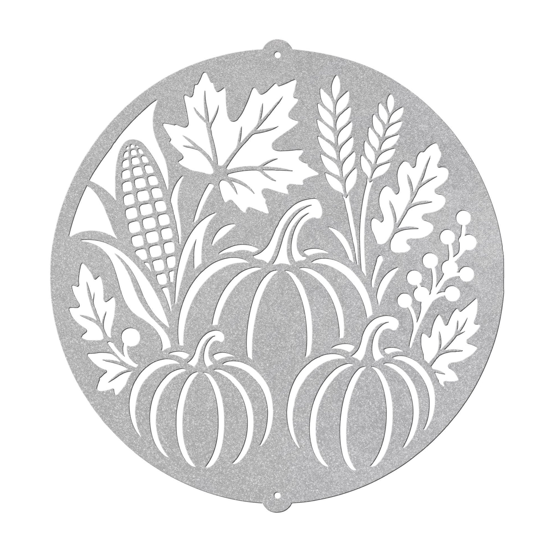 Fall Harvest Metal Sign, Pumpkin Corn Wheat Wall Decor, Autumn Farmhouse Home Accent, Thanksgiving Hostess Gift, Seasonal Steel Art