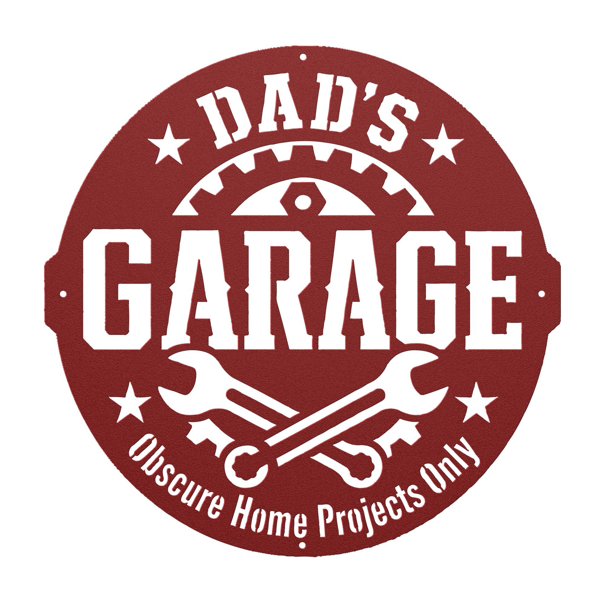 Dad's Garage Metal Sign, Funny Workshop Wall Decor, Father's Day Steel Plaque, Man Cave Art, Mechanic Gift For Him, Rustic Tool Shed Accent