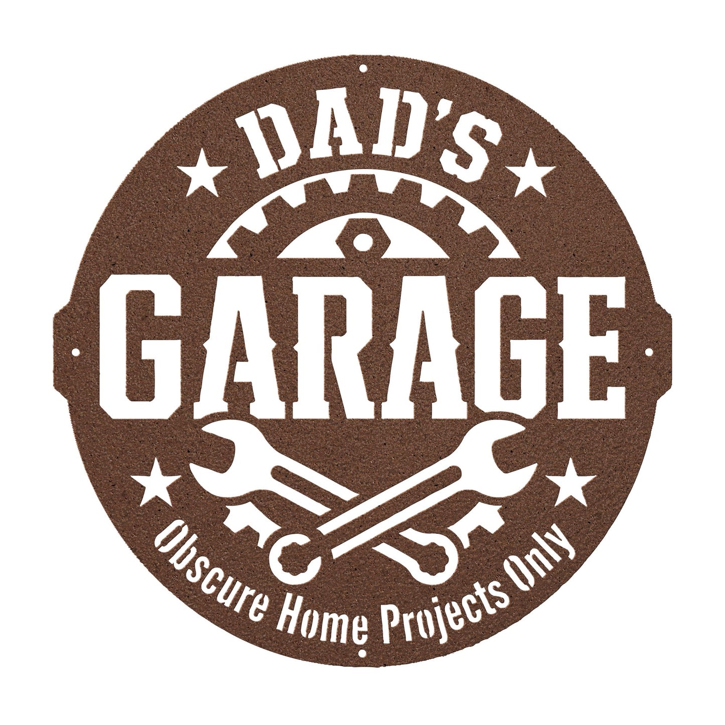 Dad's Garage Metal Sign, Funny Workshop Wall Decor, Father's Day Steel Plaque, Man Cave Art, Mechanic Gift For Him, Rustic Tool Shed Accent