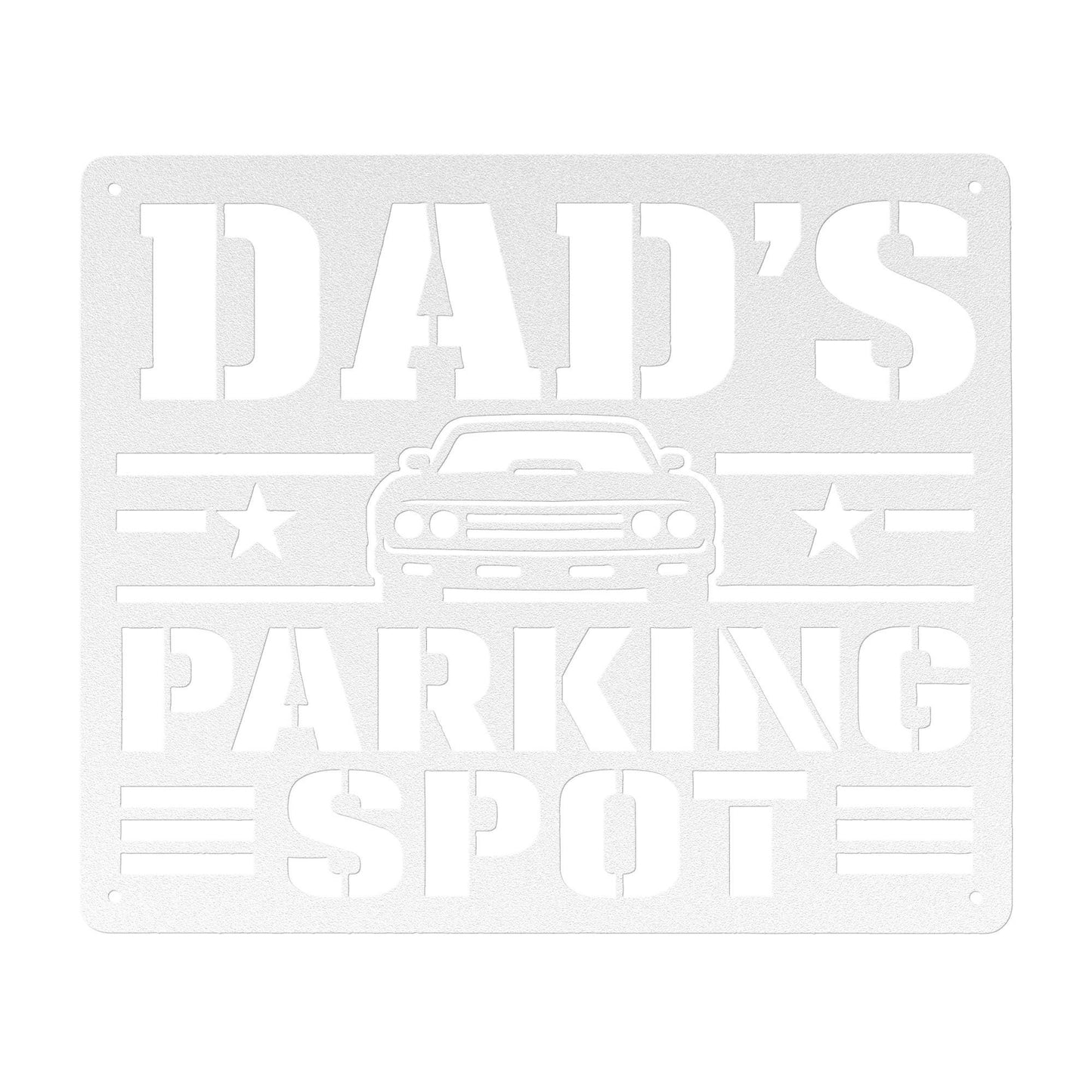 Dad's Parking Spot Metal Sign, Garage Wall Decor, Father's Day Steel Plaque, Classic Car Art, Mechanic Gift For Him, Man Cave Auto Accent