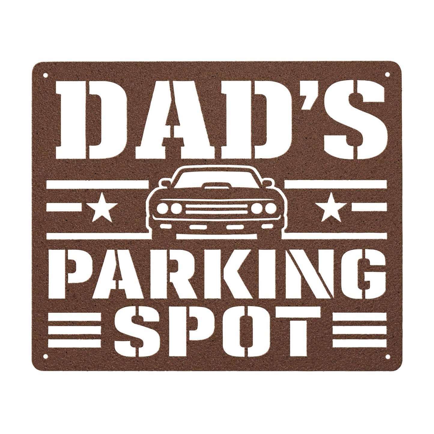 Dad's Parking Spot Metal Sign, Garage Wall Decor, Father's Day Steel Plaque, Classic Car Art, Mechanic Gift For Him, Man Cave Auto Accent