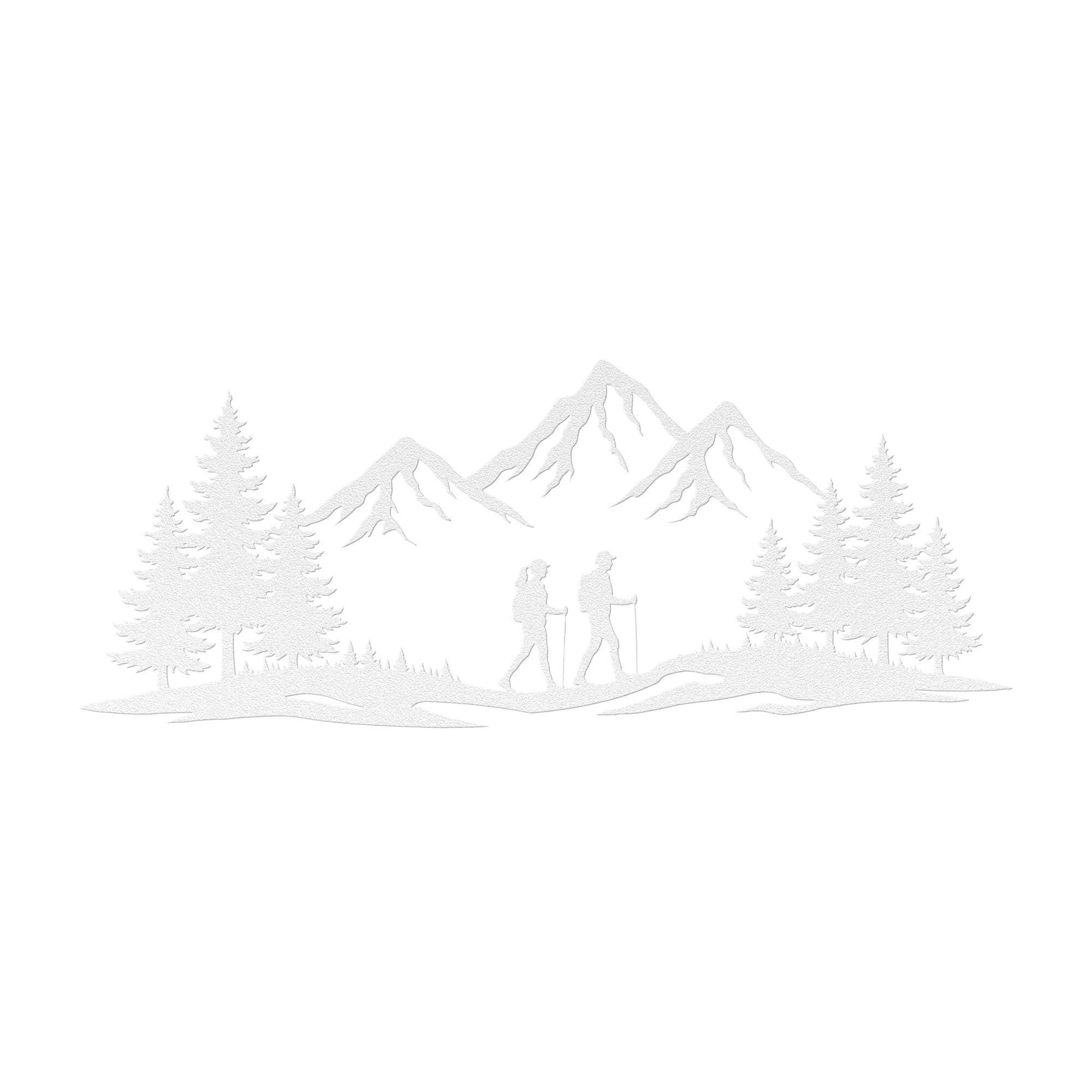 Couple Wall Art – Hiking Couple Metal Wall Decor, Mountain Adventure Sign, Rustic Cabin Wall Art, Gift for Couple