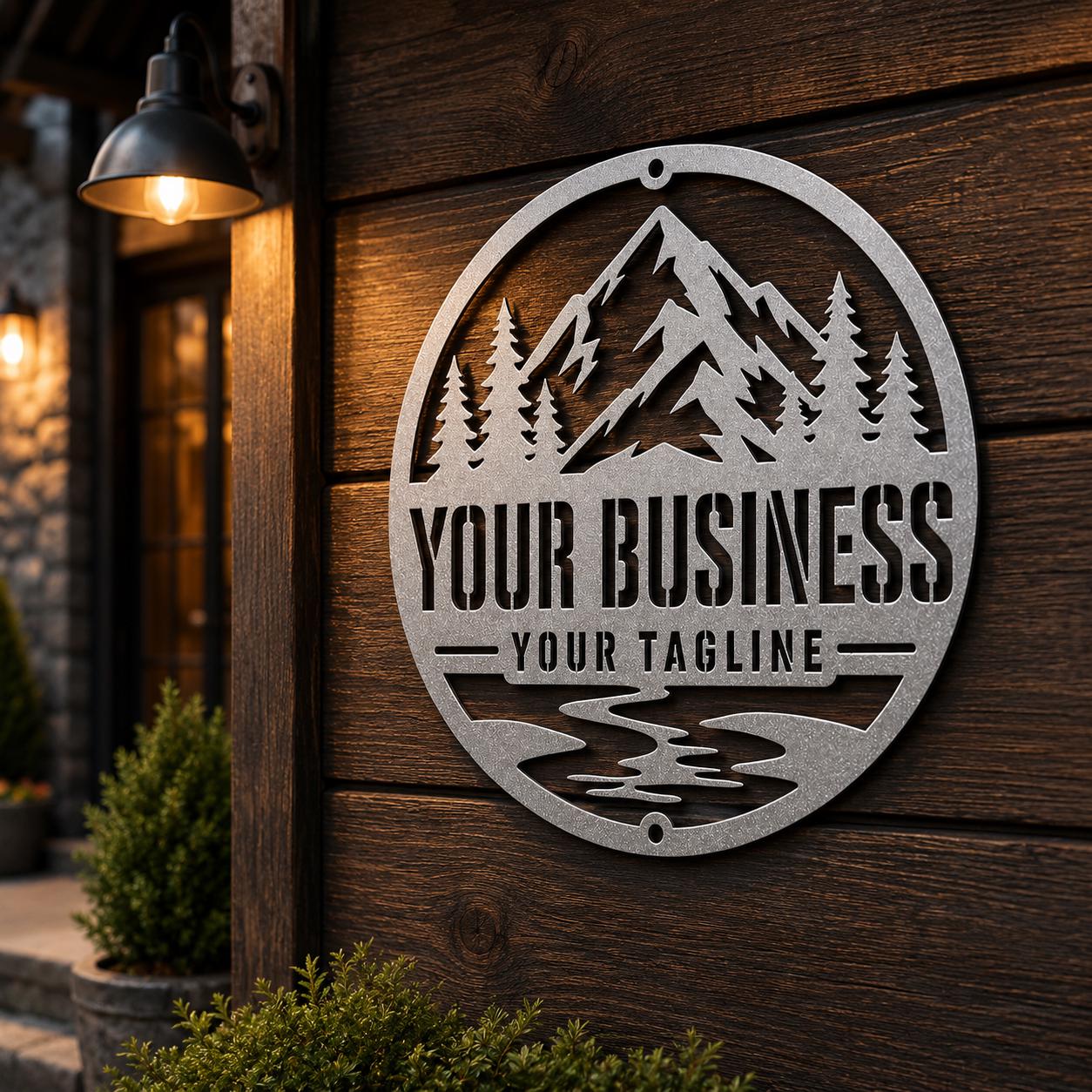 Custom Metal Logo Sign, Personalized Business Sign, Laser Cut Steel Office Wall Decor, Company Logo Sign, Reception or Storefront Sign