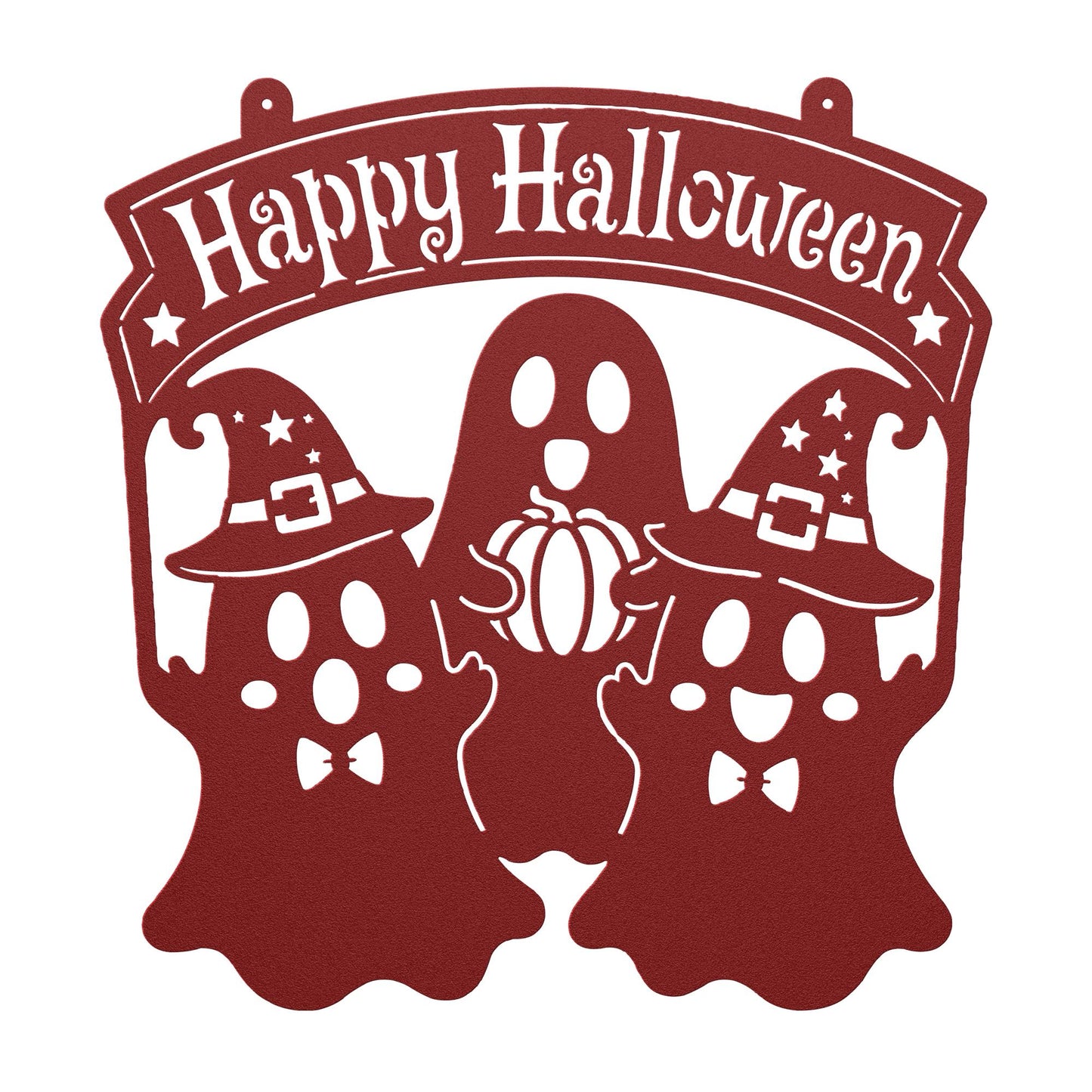 Happy Halloween Metal Sign, Ghost Witch Wall Decor, Spooky Steel Plaque, Fall Porch Decoration, Rustic Entryway Accent, Cute Holiday Display