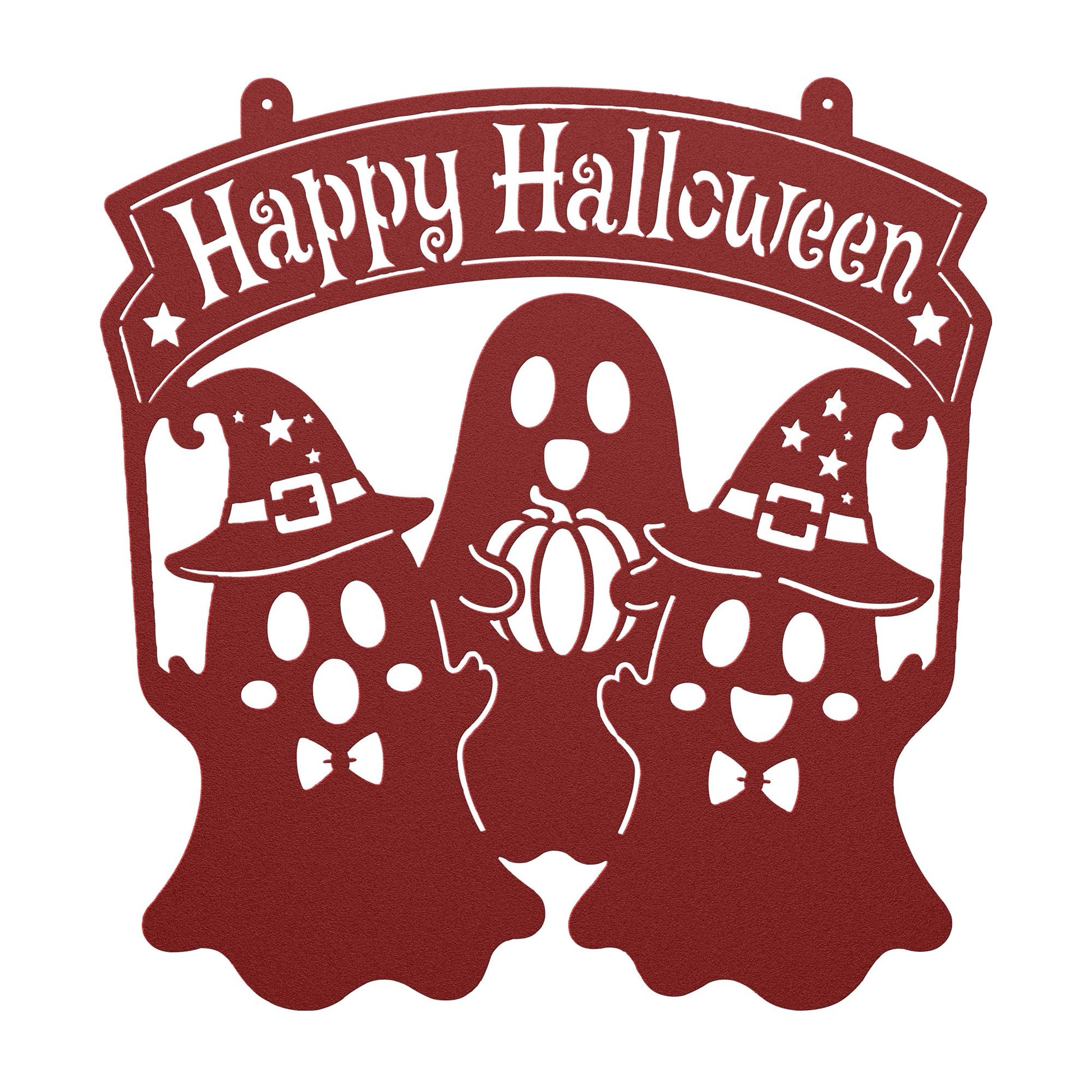 Happy Halloween Metal Sign, Ghost Witch Wall Decor, Spooky Steel Plaque, Fall Porch Decoration, Rustic Entryway Accent, Cute Holiday Display