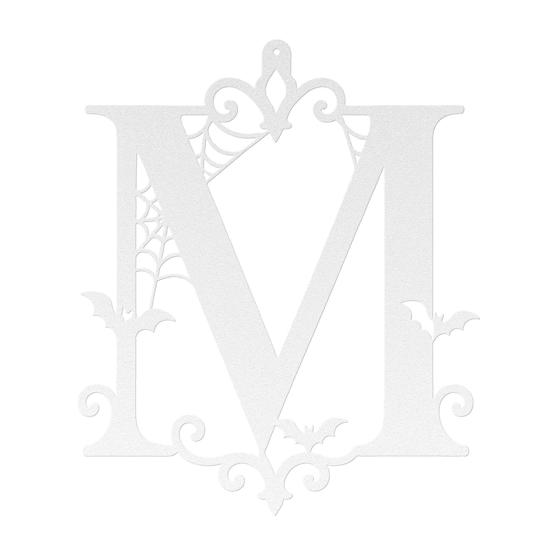 Personalized Halloween Metal Sign, Custom Initial Bat Spiderweb Wall Art, Gothic Porch Door Decor, Family Surname Home Accent