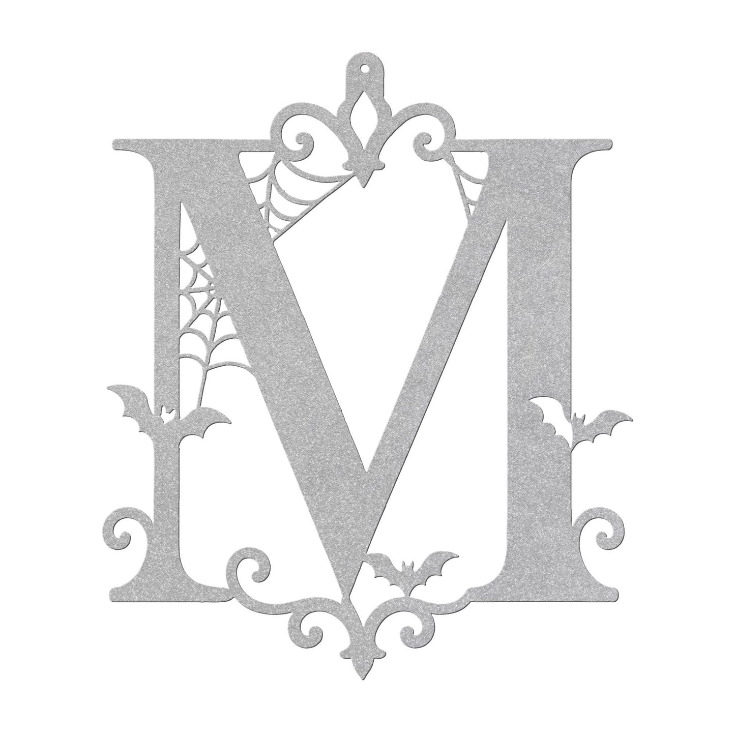Personalized Halloween Metal Sign, Custom Initial Bat Spiderweb Wall Art, Gothic Porch Door Decor, Family Surname Home Accent