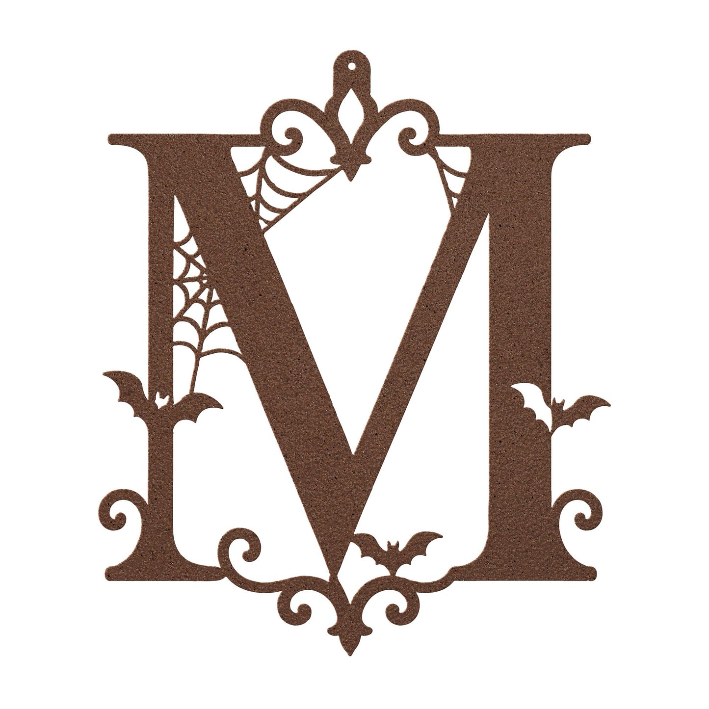 Personalized Halloween Metal Sign, Custom Initial Bat Spiderweb Wall Art, Gothic Porch Door Decor, Family Surname Home Accent