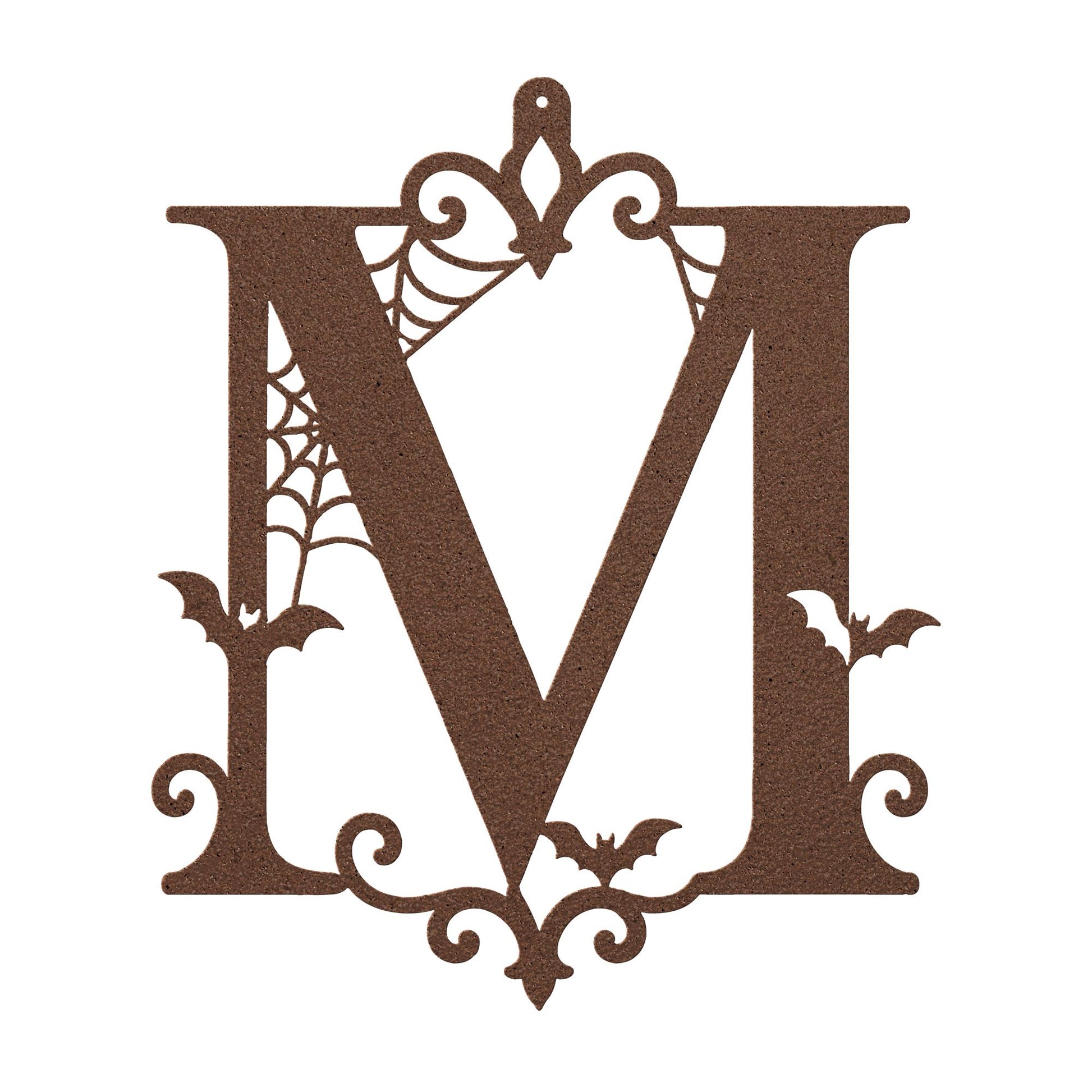 Personalized Halloween Metal Sign, Custom Initial Bat Spiderweb Wall Art, Gothic Porch Door Decor, Family Surname Home Accent