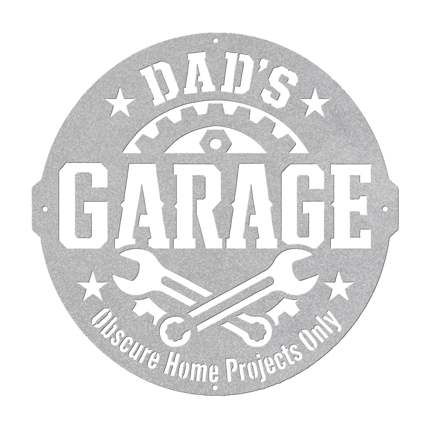 Dad's Garage Metal Sign, Funny Workshop Wall Decor, Father's Day Steel Plaque, Man Cave Art, Mechanic Gift For Him, Rustic Tool Shed Accent