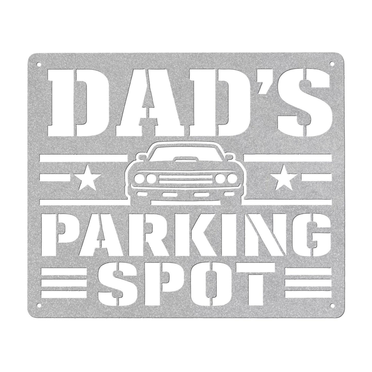 Dad's Parking Spot Metal Sign, Garage Wall Decor, Father's Day Steel Plaque, Classic Car Art, Mechanic Gift For Him, Man Cave Auto Accent