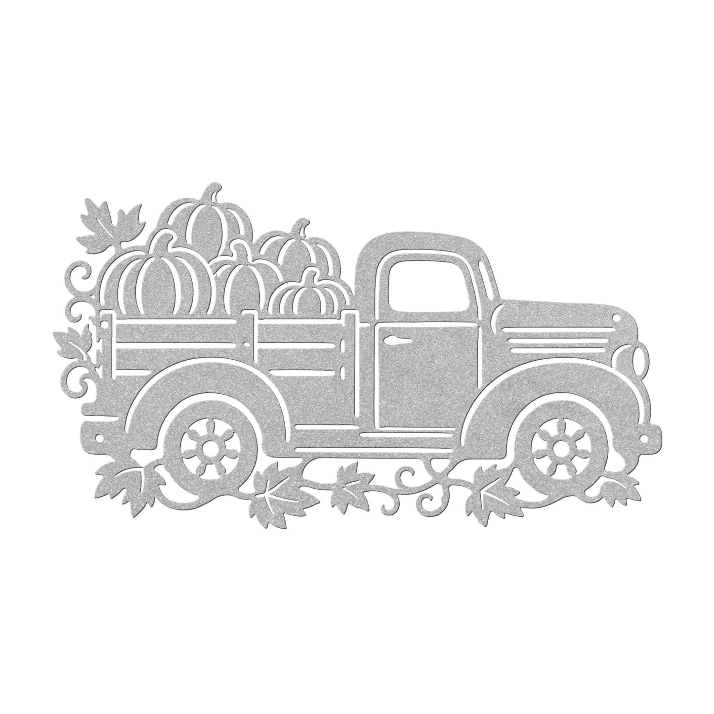 Pumpkin Truck Metal Sign, Vintage Fall Pickup Wall Decor, Harvest Farmhouse Steel Art, Rustic Autumn Porch Entryway Housewarming Gift