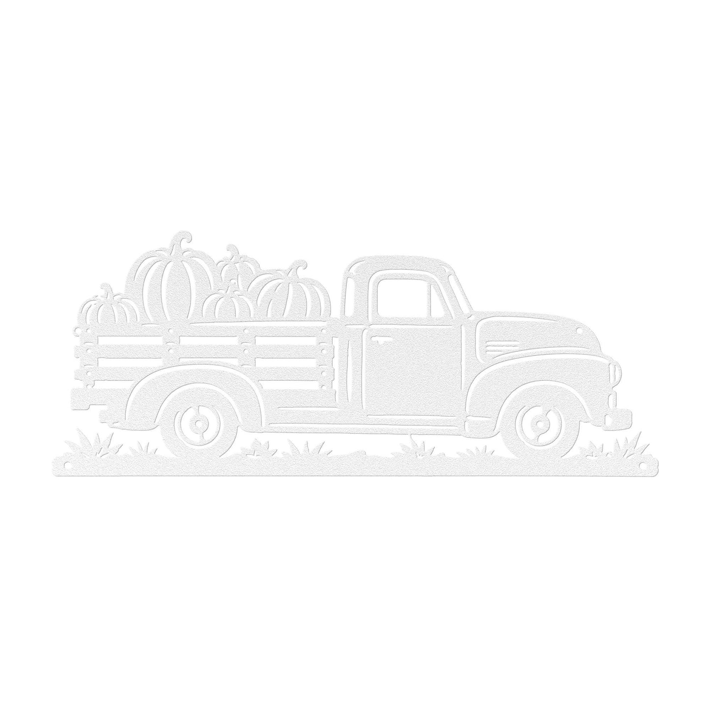 Pumpkin Truck Metal Sign, Vintage Pickup Fall Wall Decor, Harvest Farmhouse Steel Art, Autumn Porch Home Accent, Rustic Thanksgiving Gift