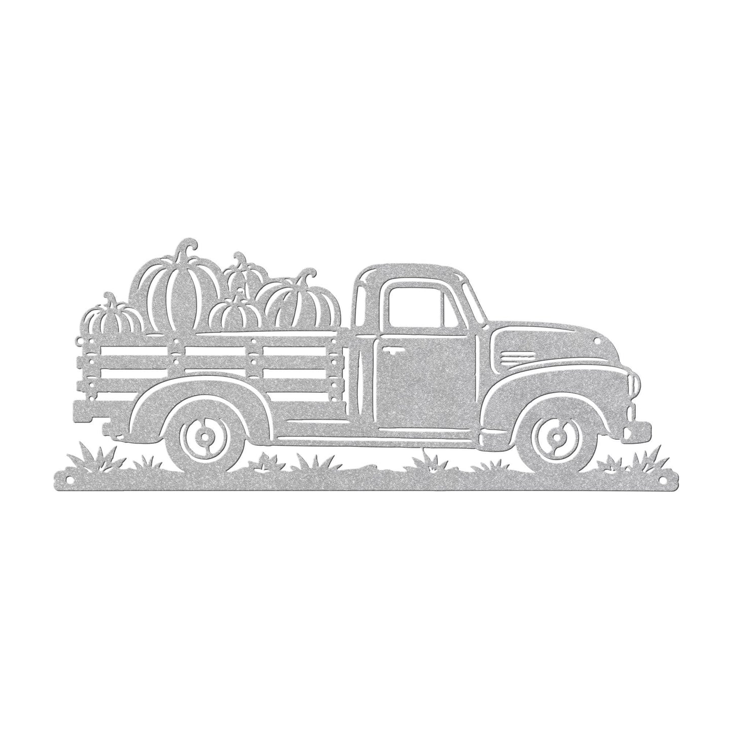 Pumpkin Truck Metal Sign, Vintage Pickup Fall Wall Decor, Harvest Farmhouse Steel Art, Autumn Porch Home Accent, Rustic Thanksgiving Gift