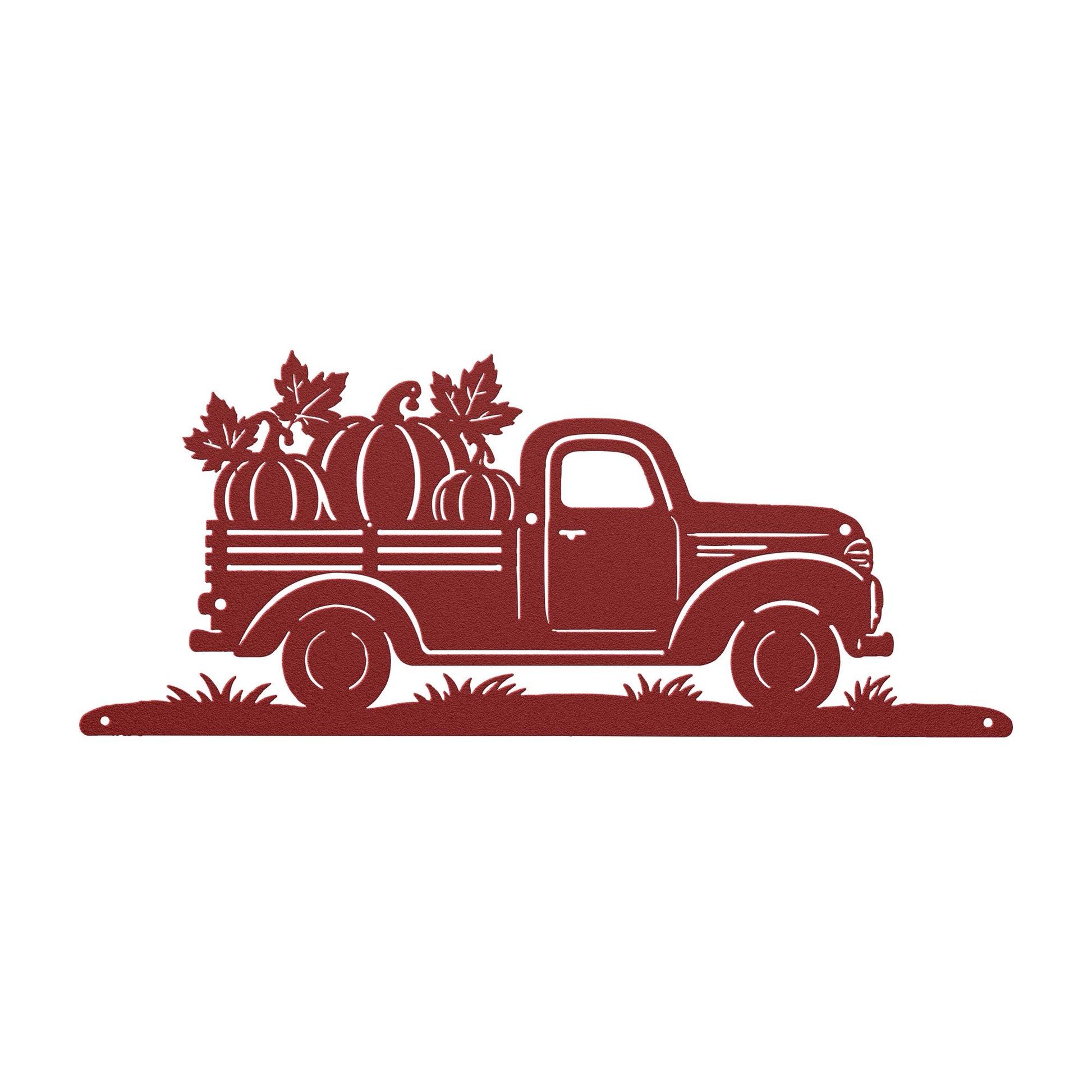 Fall Pumpkin Pickup Metal Sign, Vintage Harvest Truck Wall Decor, Farmhouse Autumn Entryway Art, Rustic Thanksgiving Country Home Accent