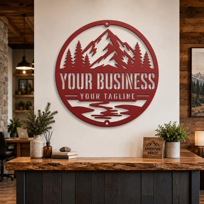 Custom Metal Logo Sign, Personalized Business Sign, Laser Cut Steel Office Wall Decor, Company Logo Sign, Reception or Storefront Sign