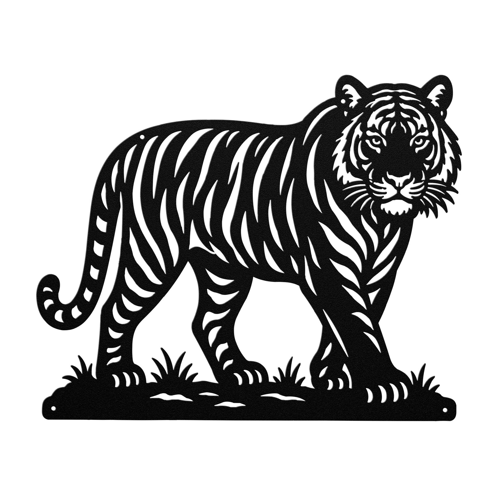 Tiger Metal Sign, Safari Animal Wall Decor, Wildlife Jungle Art, Big Cat Nursery Accent, Zoo Lover Housewarming Gift