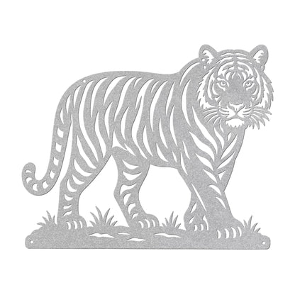 Tiger Metal Sign, Safari Animal Wall Decor, Wildlife Jungle Art, Big Cat Nursery Accent, Zoo Lover Housewarming Gift