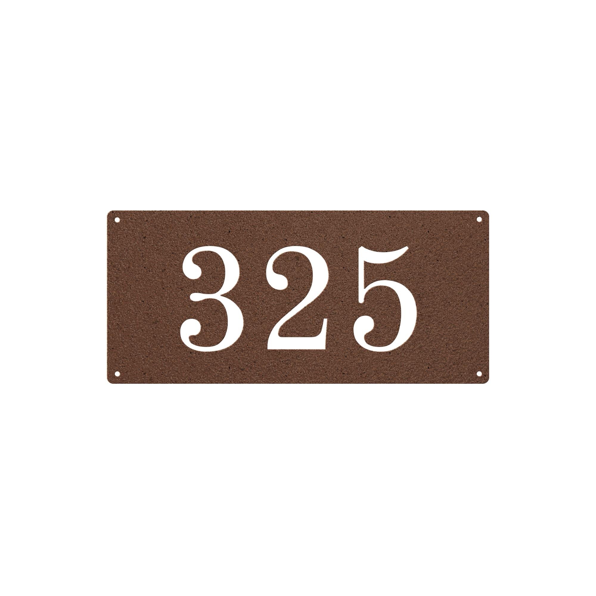 Metal Address Plaque, Custom House Number Sign, Personalized Outdoor Entry Marker, Modern Steel Door Plate, Housewarming Gift, Curb Decor