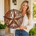 Metal Barn Star Wall Decor, Rustic Farmhouse Outdoor Art, Western Porch Ornament, Country Housewarming Gift, Decorative Exterior Home Accent